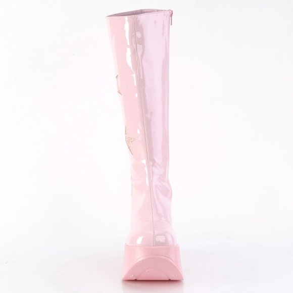 Star Platform Wedge Glitter Knee High Boots - Picture 4 of 5